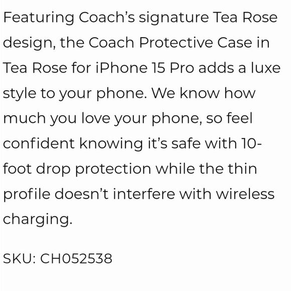 Coach IPhone 15 Pro Protective Case For MagSafe - Picture 8 of 10